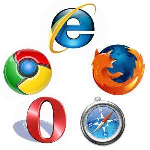 Loghi dei browser più diffusi